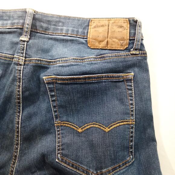 American Eagle Womens Slim Straight Jeans 32x32 Dark Wash Extreme Flex - Picture 7 of 8